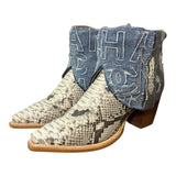 8 Exotic & Designer Denim Pockets Canty Boots® with Turquoise Concho