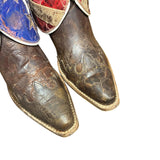 7 Dark Brown & Tooled Americana Canty Boots®