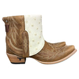 9 Embroidered Brown & Studded Cream Leather Canty Boots®