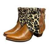 7.5 Floral Inlay & Leopard Hair-on Hide Canty Boots®