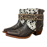 7 Brown & Spotted Hair-on Hide Canty Boots®