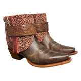 8 Red & Brown with Leopard Canty Boots®