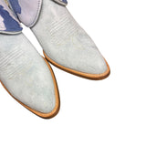9 Baby Blue Rough Out & Blue Hair-on Hide Canty Boots®