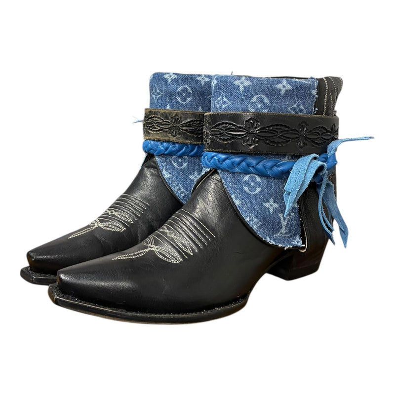 7.5 Black & Designer Denim Canty Boots®