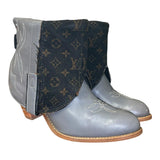 9 Gray & Designer Denim Stacked Heel Canty Boots®