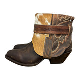 7 Brown & Spotted Hair-on Hide Canty Boots®