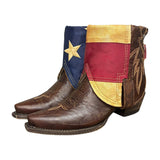 7 Dark Brown & American Flag Canty Boots®