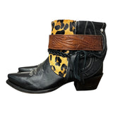 8 Black & Leopard Hair-on Hide Canty Boots®