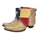 9 Embroidered Tan & American Flag Denim Canty Boots®