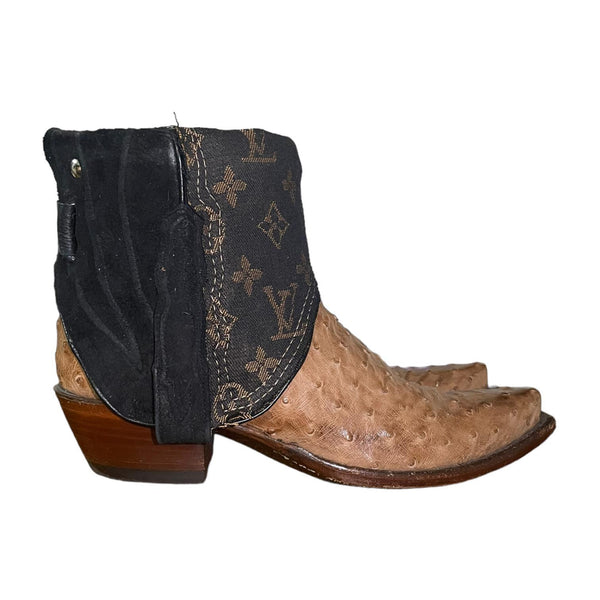 7 Tan Exotic & Black with Designer Denim Canty Boots®