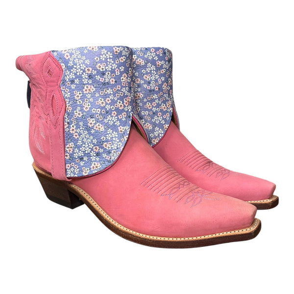 8.5 Pink & Purple Floral Leather Canty Boots®