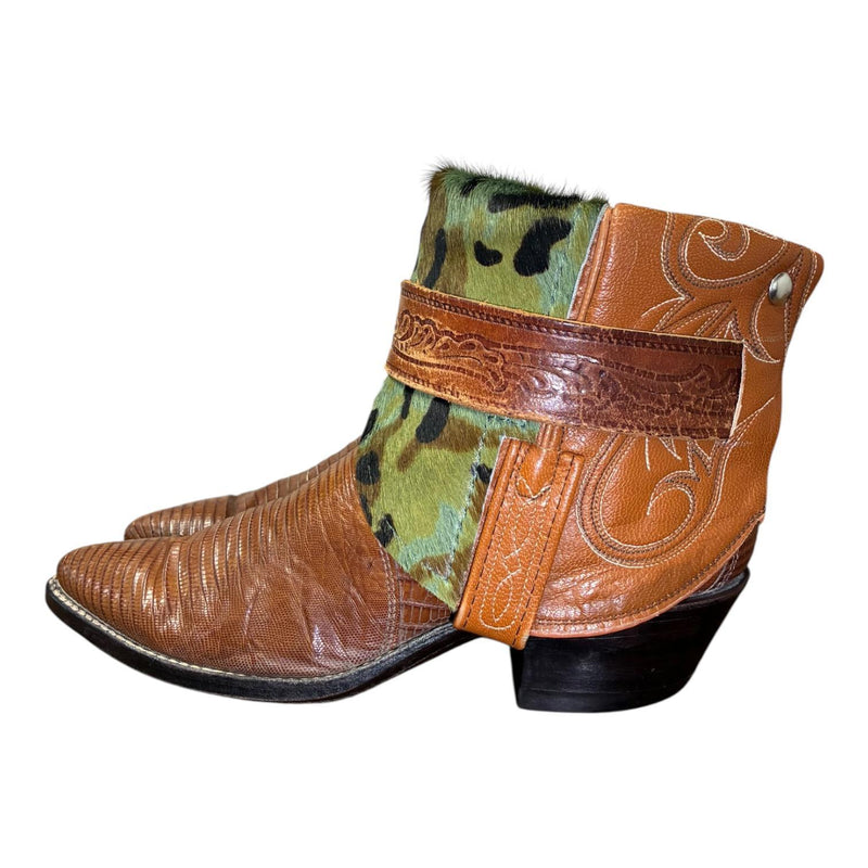6.5 Exotic Brown & Camo Hair-on Hide Canty Boots®