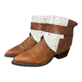 7 Brown & Multi-color Floral Print Canty Boots®