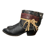 8 Embroidered Black Canty Boots®