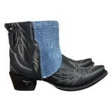 9 Embroidered Black & Denim Canty Boots®