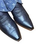 8.5 Metallic Navy Blue & Designer Denim Canty Boots®