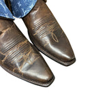 7.5 Embroidered Brown & Designer Denim Canty Boots®