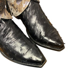 9.5 Exotic Black & Silver Spotted Hair-on Hide Canty Boots®