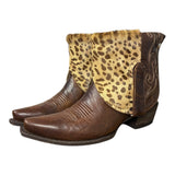 8 Brown & Leopard Hair-on Hide Canty Boots®