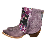 9 Purple & Floral Leather Canty Boots®