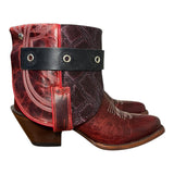 7 Red & Purple Leather Canty Boots®