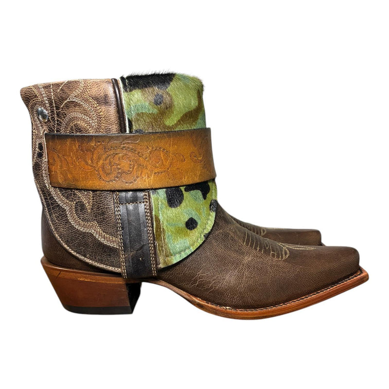 7 Brown & Camo Hair-on Hide Canty Boots®
