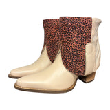 9 Pale Pink & Leopard Stacked Heel Canty Boots®
