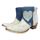 10 Embroidered White & Denim Canty Boots®
