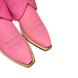 8 Pink & Embossed Leather Canty Boots® with Star Inlay