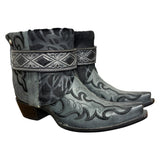 9 Embroidered Black & Hair-on Hide Canty Boots®
