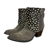 7.5 Charcoal Rough Out & Spotted Hair-on Hide Canty Boots®