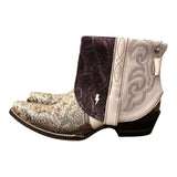 9.5 Exotic Pink & Purple Canty Boots® with Lightning Bolt