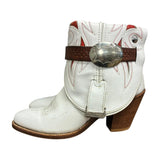 7 Vintage White & Inlay Stacked Heel Canty Boots®