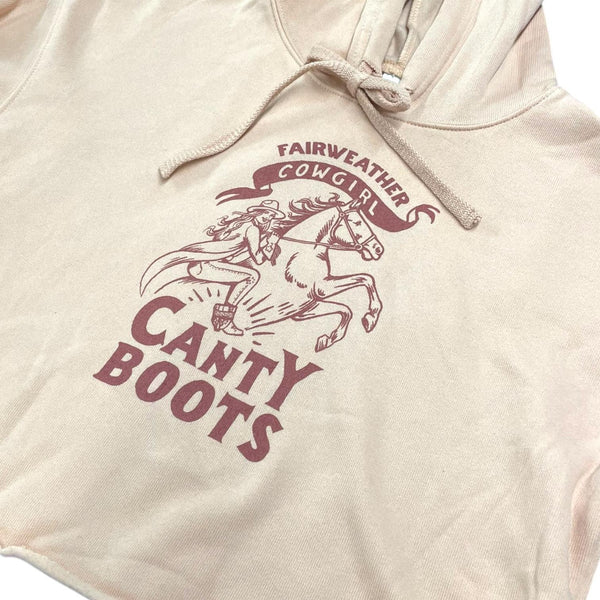 Peach Fairweather Cowgirl Crop Hoodie