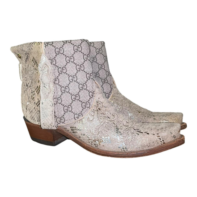 8.5 Beige & Metallic with Designer Canty Boots®