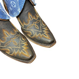 8.5 Two Toned & Layered Designer Denim Canty Boots®