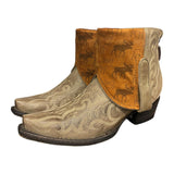 9 Embroidered Tan & Moose Printed Leather Canty Boots®