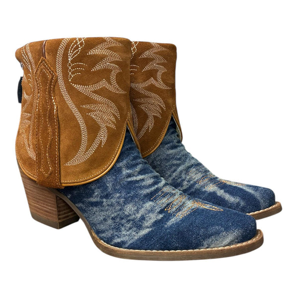 8 Denim Textile & Rough Out Canty Boots®