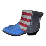 8 Exotic Blue with Stars & Stripes Canty Boots®