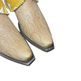 10 Embroidered Tan & Yellow Mudcloth Canty Boots®