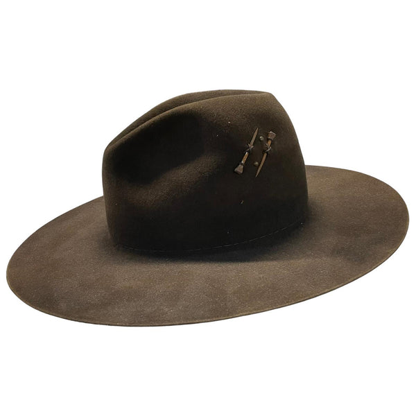 Dark Brown Western Hat - Size 7 5/8