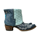 8 Embroidered Blue & Designer Canty Boots®
