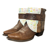 7.5 Studded Brown & Watercolor Floral Print Canty Boots®
