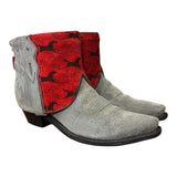 9 Gray Rough Out & Horse Print Canty Boots®
