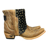 8 Embroidered Brown & Spotted Hair-on Hide Canty Boots®