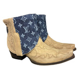 10 Embroidered Tan & Designer Denim Canty Boots®