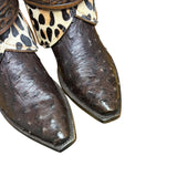 7 Brown Exotic & Leopard Hair-on Hide Canty Boots®