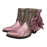 6 Metallic Pink & Crystals Canty Boots®