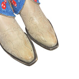 8.5 Embroidered Tan & Designer Denim Canty Boots®