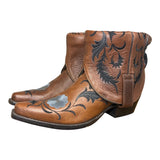 9.5 Brown & Floral Embroidered Canty Boots®